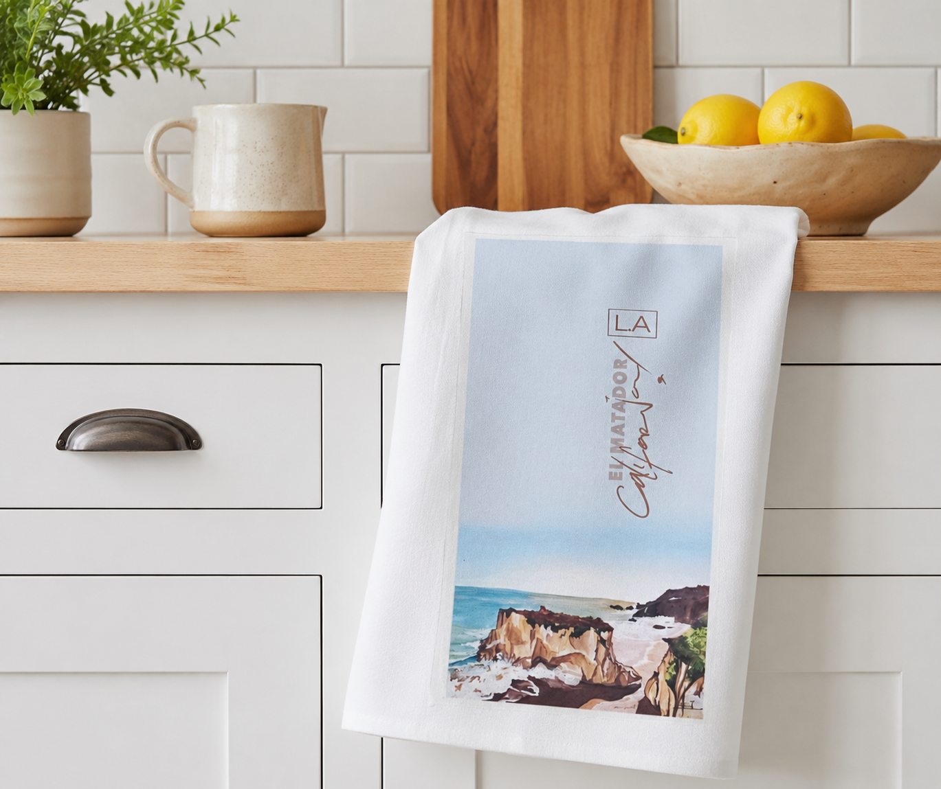 California Art Landscape Kitchen Towel