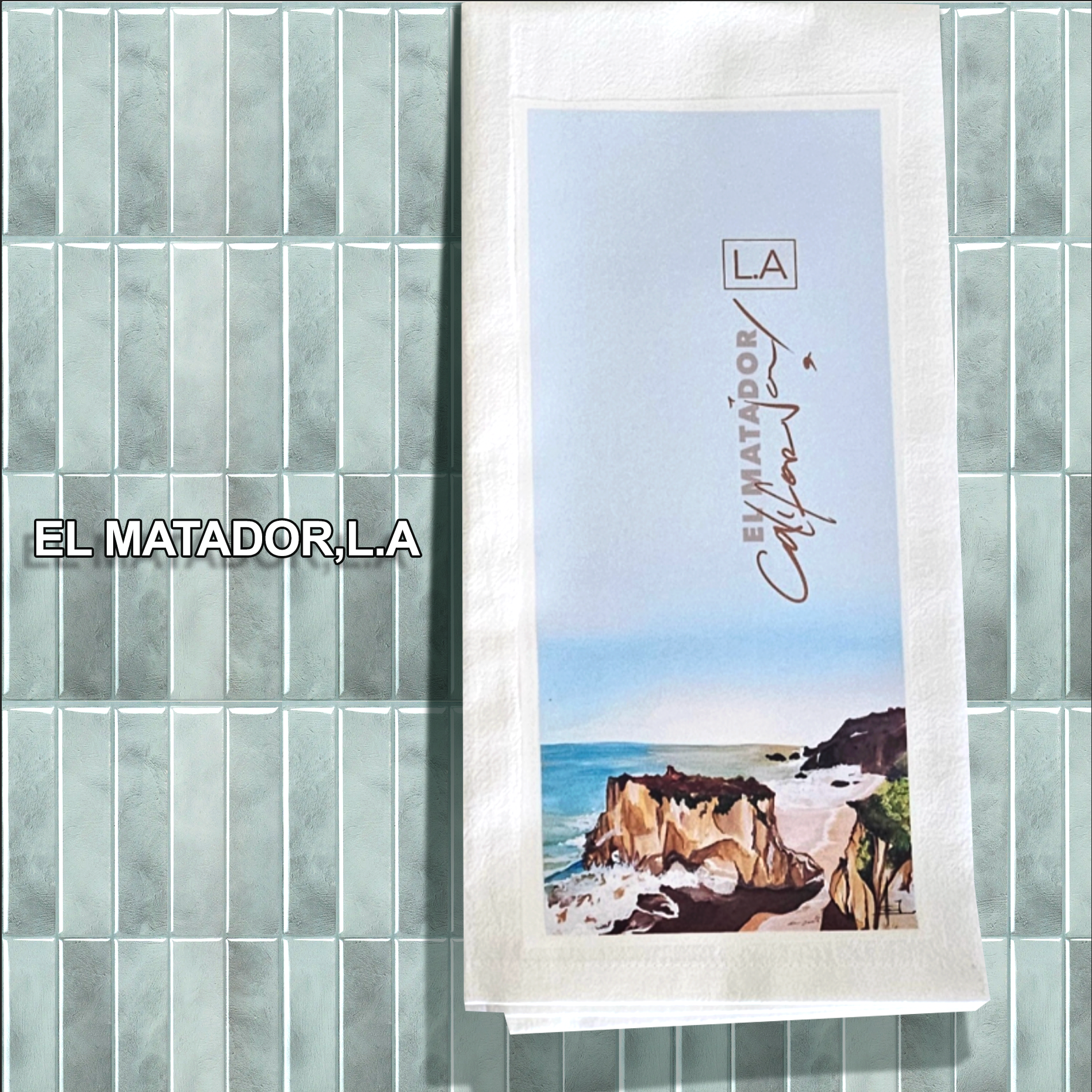 California Art Landscape Kitchen Towel